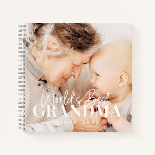 World's Best Grandma Since 20XX Simple Chic Photo Notebook