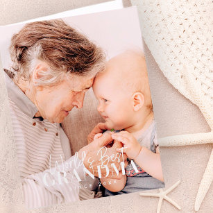 World's Best Grandma Since 20XX Simple Chic Photo Thank You Card