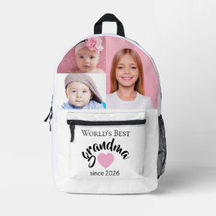 Worlds Best Grandma Since Year 3 Photo Cute  Printed Backpack