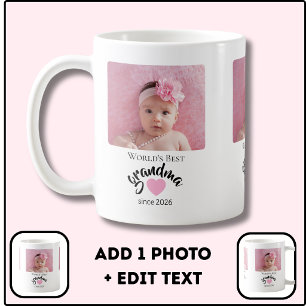 Worlds Best Grandma Since Year Photo Cute Coffee Mug