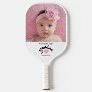 Worlds Best Grandma Since Year Photo Cute Pickleball Paddle