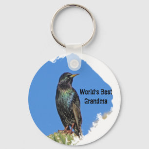 World's Best Grandma Starling and Cactus Southwest Key Ring