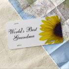 World's Best Grandma Sunflower License Plate