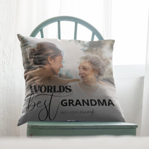 Worlds Best Grandma Throw Pillow