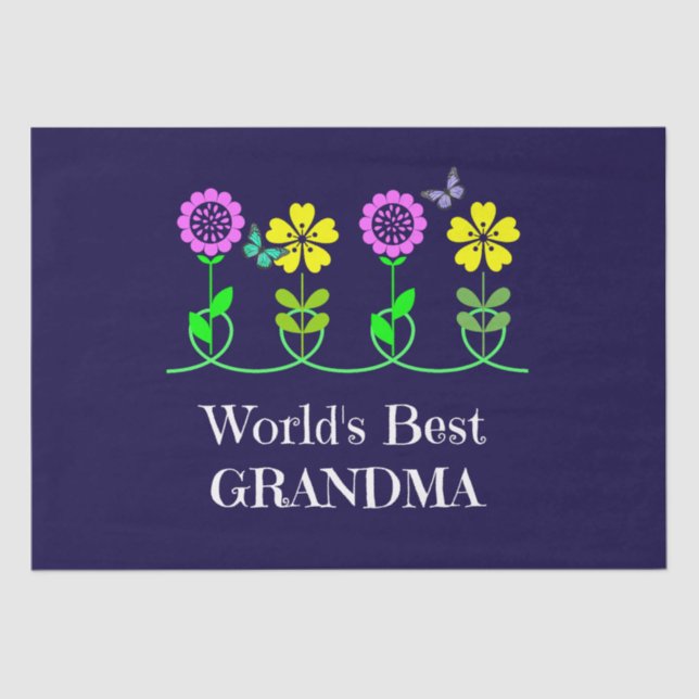 World's Best Grandma Tissue Paper (Front)