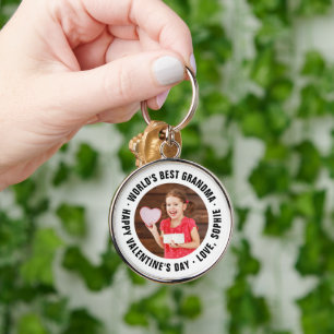 World's Best Grandma Valentine's Day Photo Gift Ke Key Ring