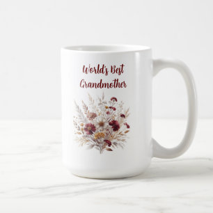 World's Best GRANDMOTHER Floral Personalised Coffee Mug