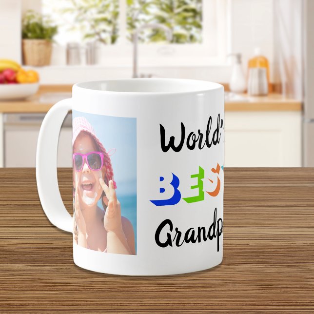 World's Best Grandpa 2 Photos Coffee Mug (Creator Uploaded)