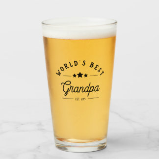 World's Best Grandpa Beer Glass Tumbler