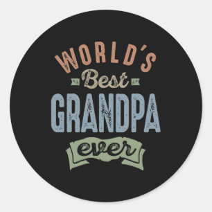 Worlds Best Grandpa Classic Round Sticker