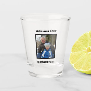 World's Best Grandpa Custom Photo Personalised Shot Glass
