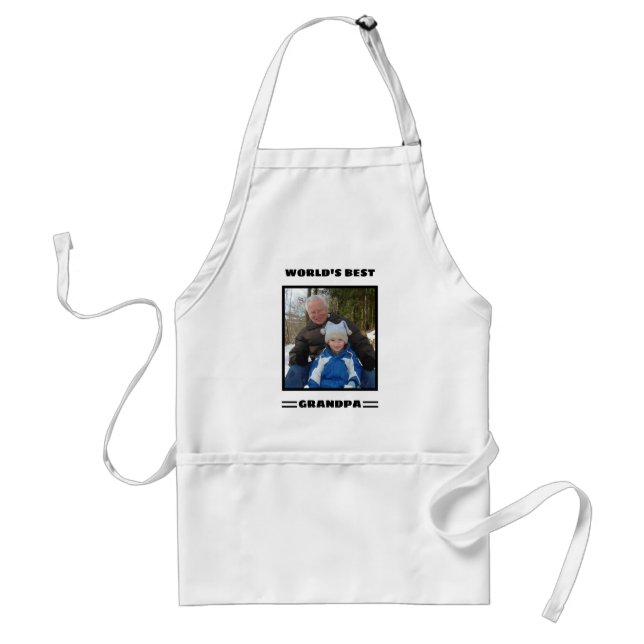 World's Best Grandpa Custom Photo Personalised Standard Apron (Front)