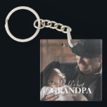 World's Best Grandpa Custom Photo Unique Keepsake Key Ring<br><div class="desc">Here it's a cute grandchild with grandpa custom photo double side keepsake keychain. It has white colour typographic script text world's best grandpa est. 20xx you can customise all the text easily just by clicking on personalise button. Best gift for grandpa. Check out my shop for more grandparent keychains.</div>