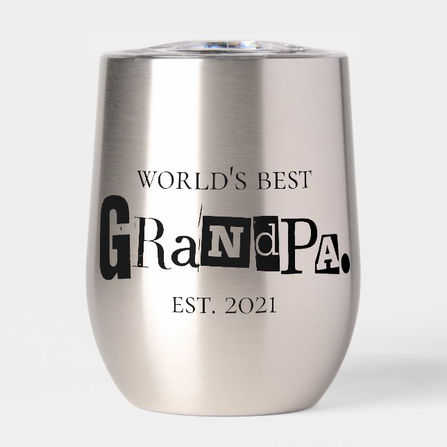 World's Best Grandpa Established Year Fun Saying  (Front)