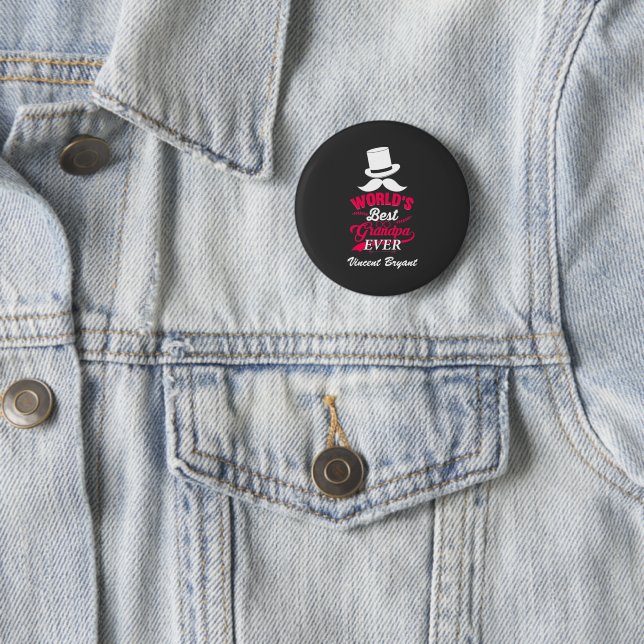 World's Best Grandpa Ever  Button (In Situ)