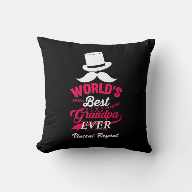 World's Best Grandpa Ever  Throw Pillow (Front)
