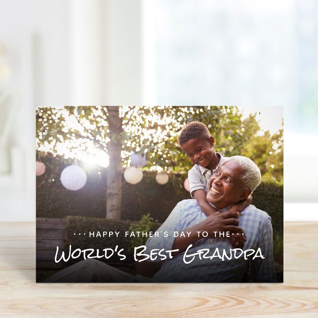 World's Best Grandpa Father's Day Photo Card (Creator Uploaded)