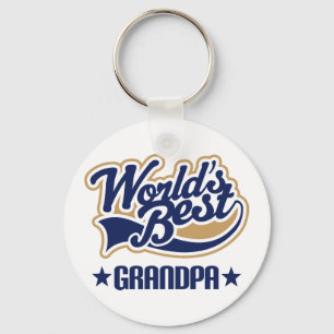 Worlds Best Grandpa Gift Key Ring