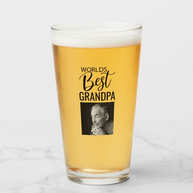 Worlds Best Grandpa Glass (Front Filled)
