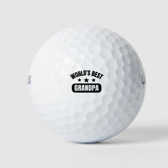 World's best grandpa golf balls (Front)