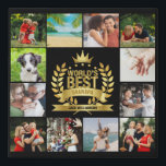 World's Best Grandpa Grandad Grandfather Photo Faux Canvas Print<br><div class="desc">Personalise with 12 favourite photos for your special,  favourite world's best grandpa,  grandad,  grandfather,  papa or pops to create a unique gift. A perfect way to show him how amazing he is every day. Designed by Thisisnotme©</div>