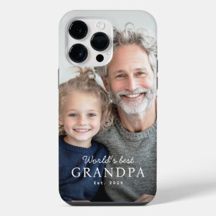 World's best grandpa grandfather est year photo iPhone 14 pro max case