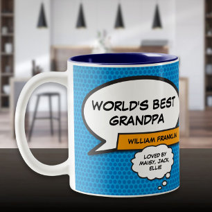 World's Best Grandpa Grandfather Personalised Two-Tone Coffee Mug