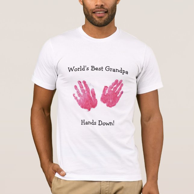 World's Best Grandpa Handprint Shirt (Front)
