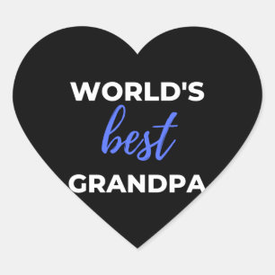 World's Best Grandpa Heart Sticker