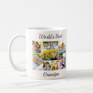 World's Best Grandpa Photo Collage Coffee Mug