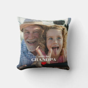 World's Best Grandpa Photo Gift For Grandfather Cushion