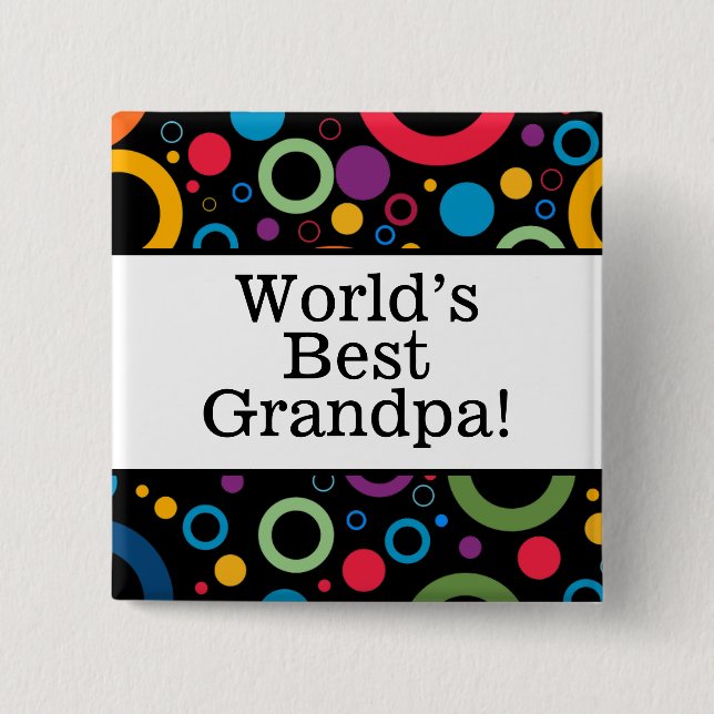 World's best grandpa pin (Front)