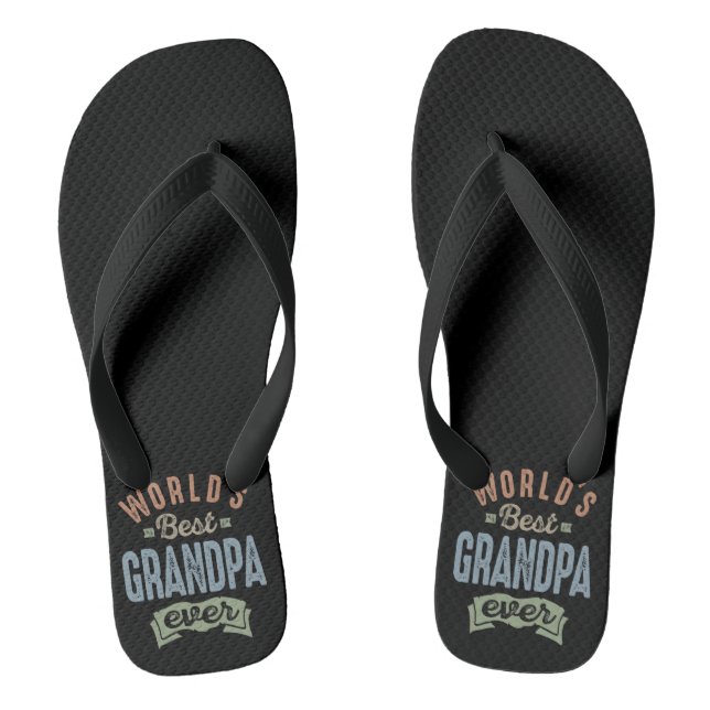 Worlds Best Grandpa Thongs (Footbed)