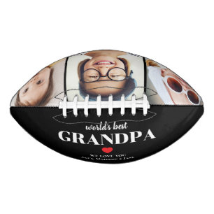 World's Best Grandpa We Love You 3 Photo Collage Football