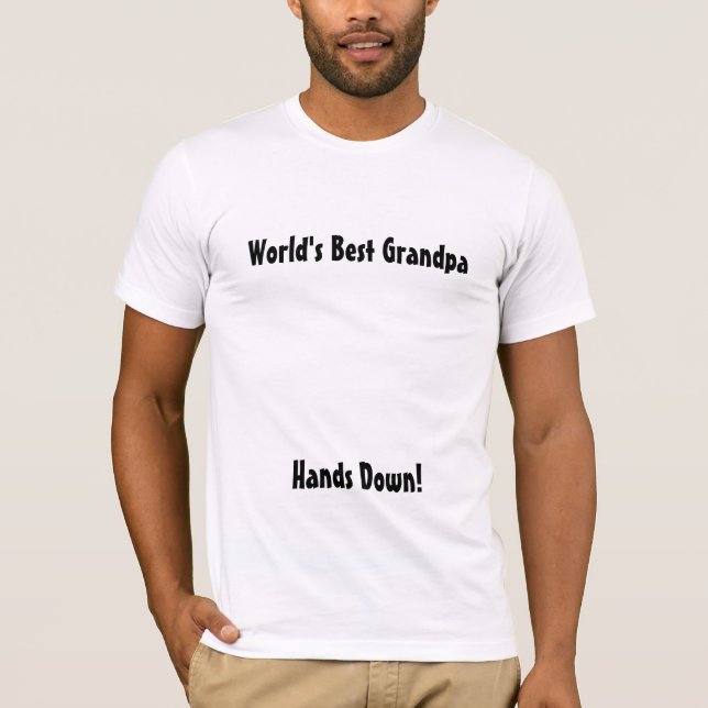World's Best Grandpa (without handprints) Shirt (Front)