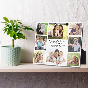 World's Best Grandparents Photo Collage Plaque