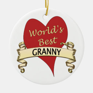 World's Best Granny Ceramic Ornament