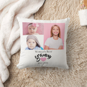 Worlds Best Granny Since Year 3 Photo Cute Cushion