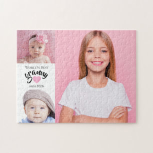 Worlds Best Granny Since Year 3 Photo Cute Jigsaw Puzzle