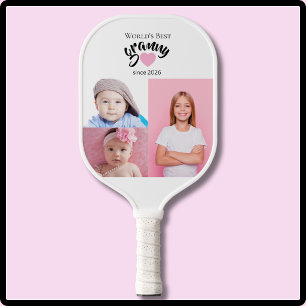 Worlds Best Granny Since Year 3 Photo Cute  Pickleball Paddle