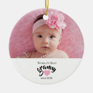 Worlds Best Granny Since Year Photo Cute Ceramic Ornament