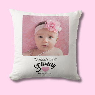 Worlds Best Granny Since Year Photo Cute Cushion
