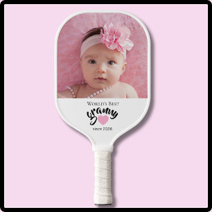 Worlds Best Granny Since Year Photo Cute Pickleball Paddle