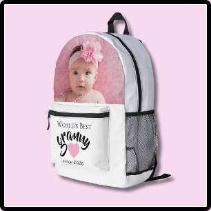 Worlds Best Granny Since Year Photo Cute Printed Backpack