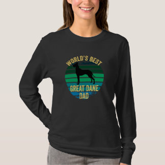 World's Best Great Dane Dad Funny Grunge Great Dan T-Shirt
