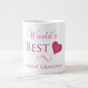 World's Best Great Grandma (Heart) Large Coffee Mug