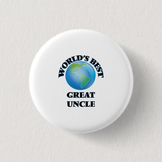 World's Best Great Uncle 3 Cm Round Badge (Front)