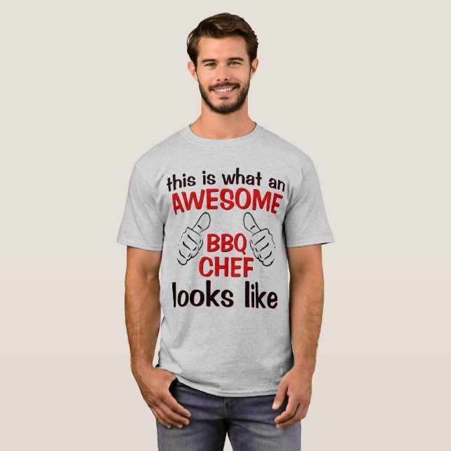 Worlds Best Greatest Most Awesome BBQ Chef T-Shirt (Front Full)