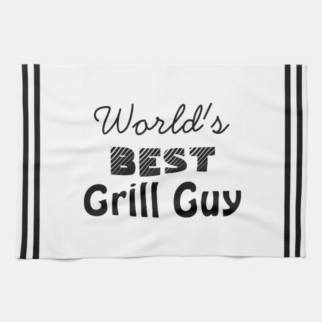World's Best Grill Guy  Tea Towel (Horizontal)