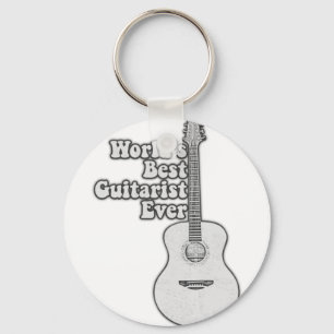 World's best guitarist ever. black and white key ring